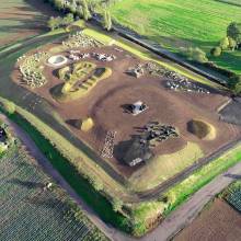 Cliché en drone vue Sud, réaménagement du parcours, octobre 2020