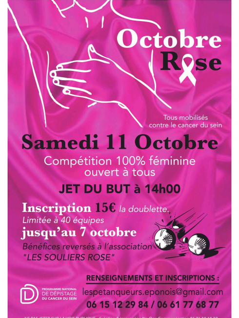 Concours uniquement féminines ouvert à tous au profit de l'association "les souliers roses" 