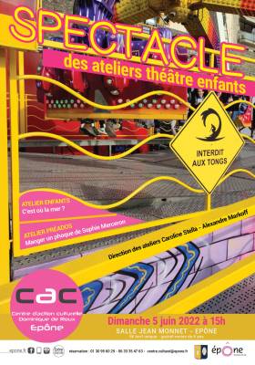Affiche spectacle ateliers théâtre enfants du CAC