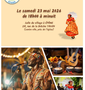 carton d'invitation pour la soirée antillaise à Epône