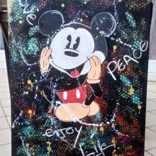 Peinture sur toile "Mickey pop art