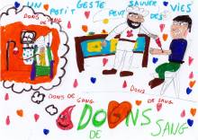 Dessin pour le Don du sang - Jamel - CM1 - Pasteur