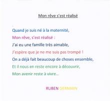 Poème enfant - Mon rêve s'est réalisé - Ruben Germain