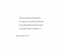 Poème enfant - Sans titre - Abel Lacroix